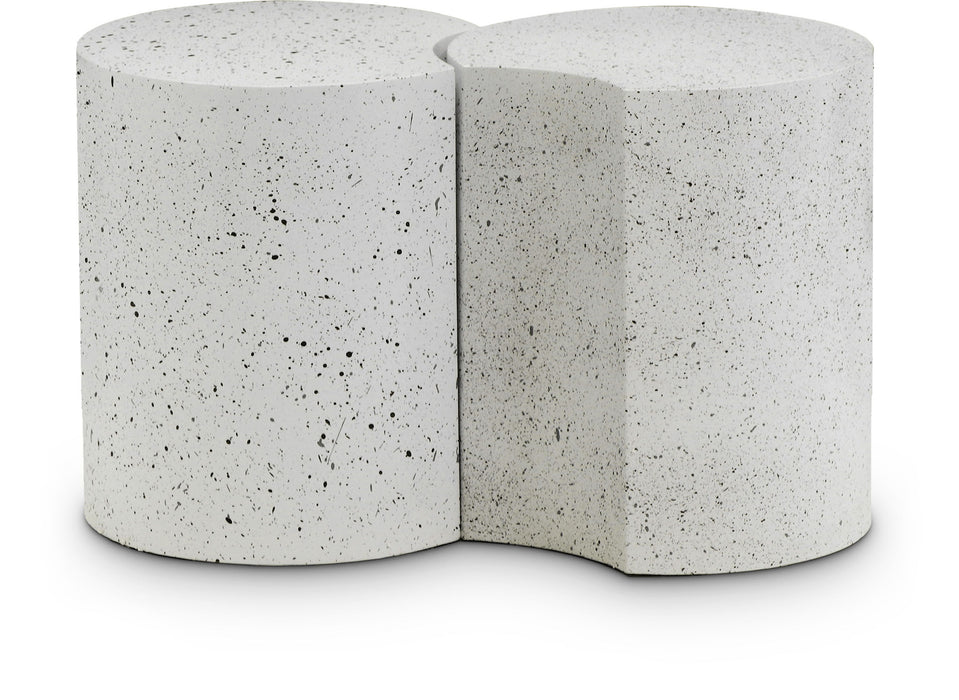 Dimple - 2 Piece Modular End Table - Terazzo Finish - Simple Home Plus