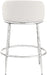 Ferro - Upholstered Counter Stool With Brushed Silver Base - Simple Home Plus