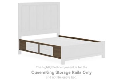 Cabalynn - Queen/ King Storage Rails - Light Brown - Simple Home Plus
