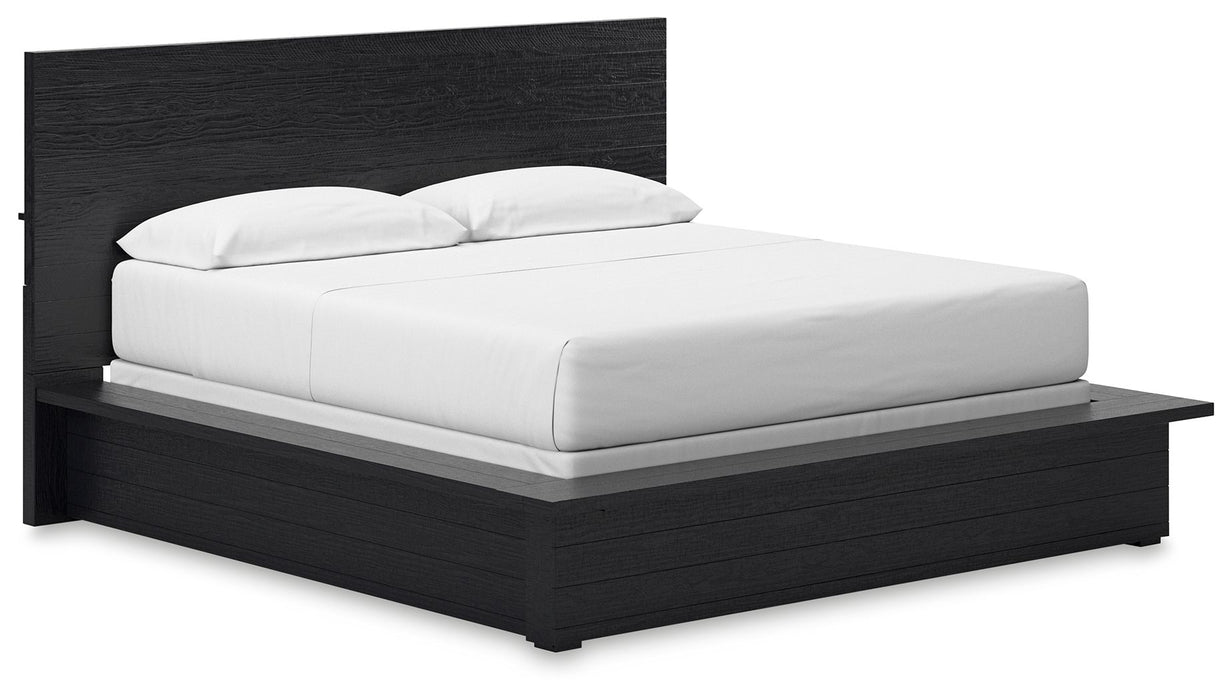 Londer - Black - California King Panel Bed - Simple Home Plus