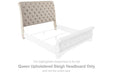 Realyn - Queen UPH Sleigh Headboard - White / Brown / Beige - Simple Home Plus
