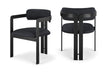 Aurum - Vegan Leather Upholstered Dining Chair With Graphite Black Base (Set of 2) - Simple Home Plus