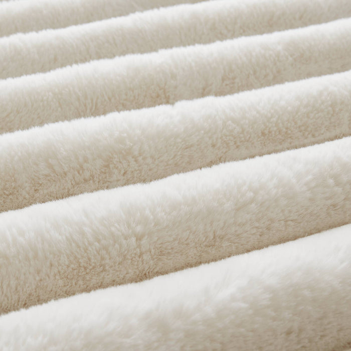 Jasmine - King Ultrasoft Ribbed Comforter Set - Ivory - Simple Home Plus