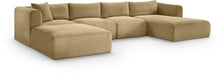 Shaggy - 5 Piece Modular Sectional With Chaise And Ottoman - Simple Home Plus