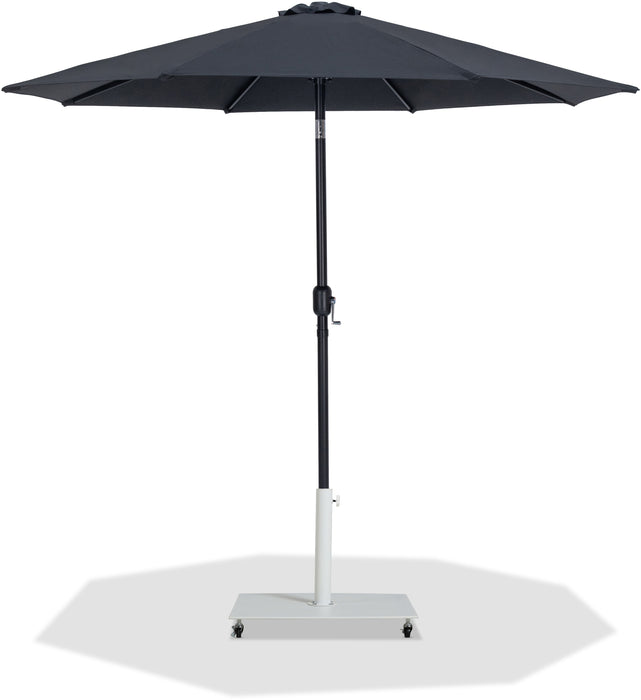 Fiji - Aluminum Patio Umbrella With Square White And Black Base - Simple Home Plus