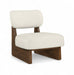 Vetra - Vegan Leather Upholstered Accent Chair With Brown Base - Simple Home Plus