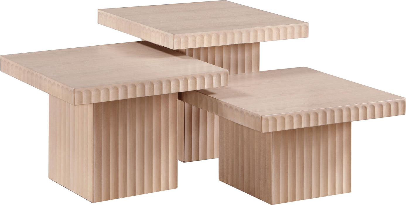 Spencer - Oak Veneer 3 Piece Coffee Tabl - Simple Home Plus
