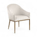 Ferro - Upholstered Dining Arm Chair With Brushed Gold Legs - Simple Home Plus