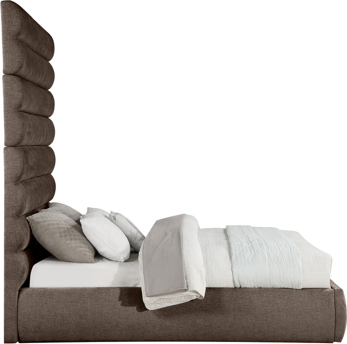 Adam - Chenille Fabric Bed With 89" Headboard - Simple Home Plus