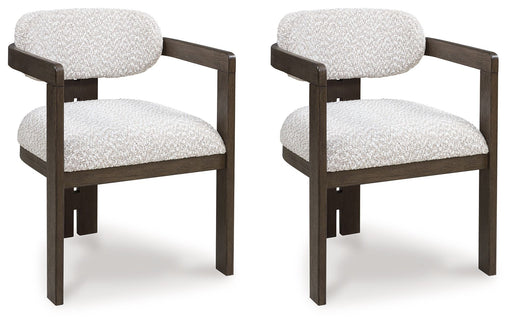 Neo - Rich Brown - Dining Upholstered Arm Chair (Set of 2) - Simple Home Plus