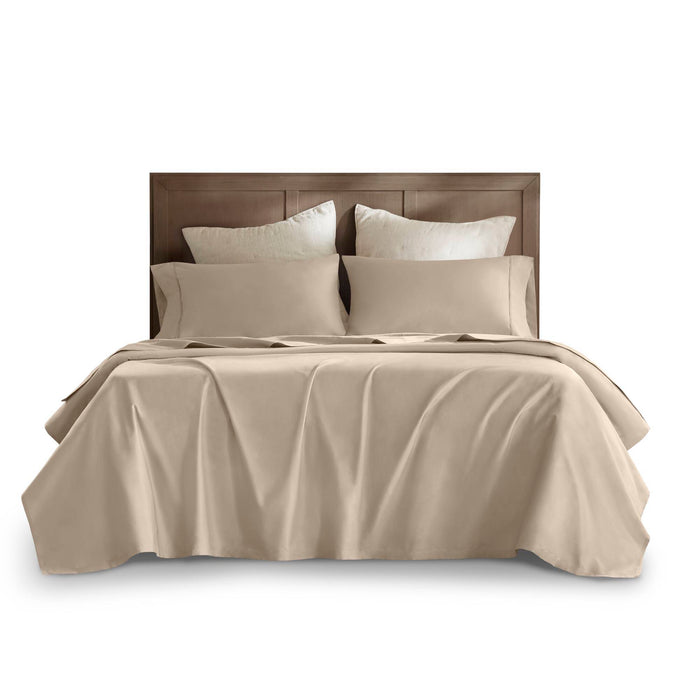 Split King Sateen Sheet Set - Linen - Simple Home Plus