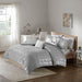 Raina - Metallic Printed Comforter Set - Gray / Silver - Simple Home Plus
