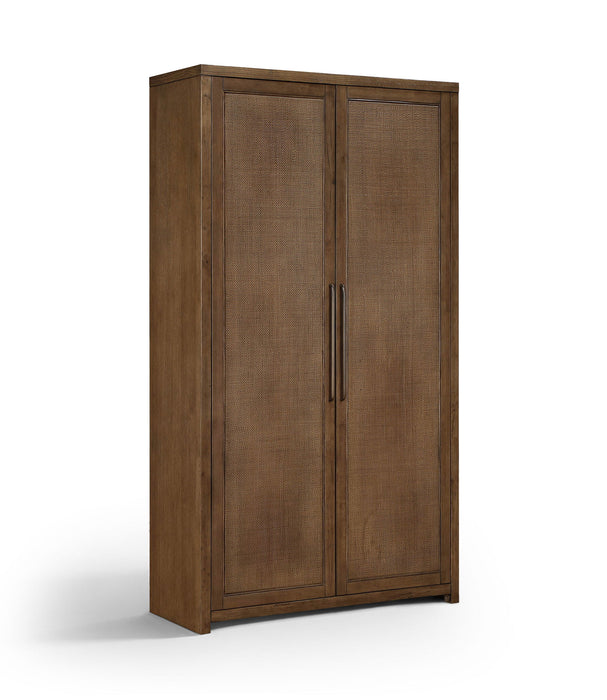 Vana - Solid Wood, Oak Veneer And Stainless Steel Storage Cabinet - Simple Home Plus