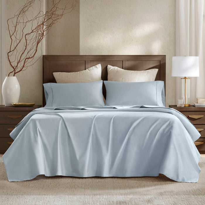 Split King Sateen Sheet Set - Blue - Simple Home Plus