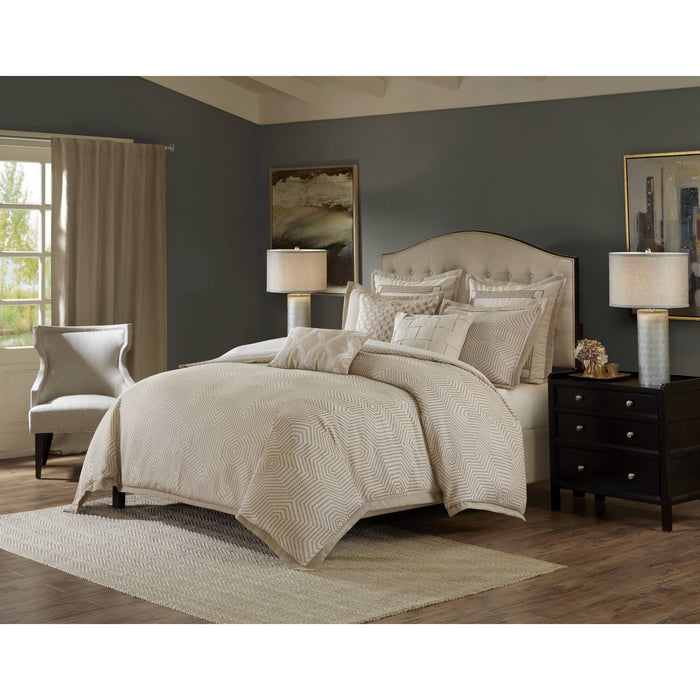 Shades of Serenity - King Comforter Set - Tan / Ivory - Simple Home Plus