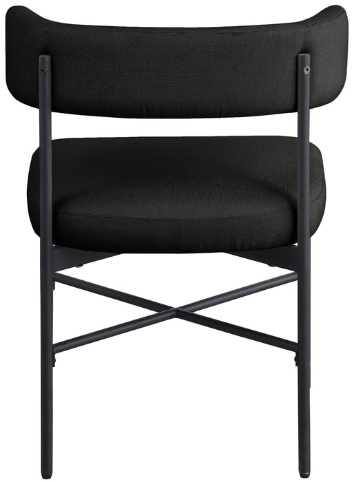 Rivage - Durable Dining Chair With Black Frame (Set of 2) - Simple Home Plus