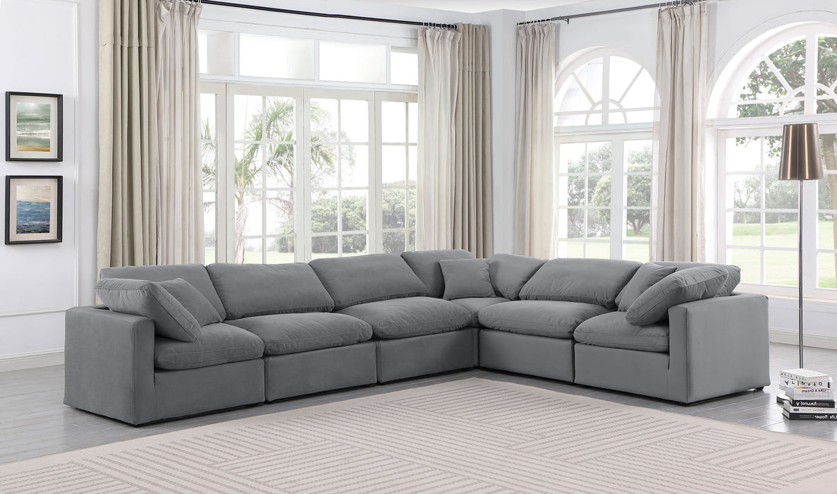 Indulge - Velvet 6 Piece Modular Corner Sectional - Simple Home Plus