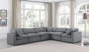 Indulge - Velvet 6 Piece Modular Corner Sectional - Simple Home Plus
