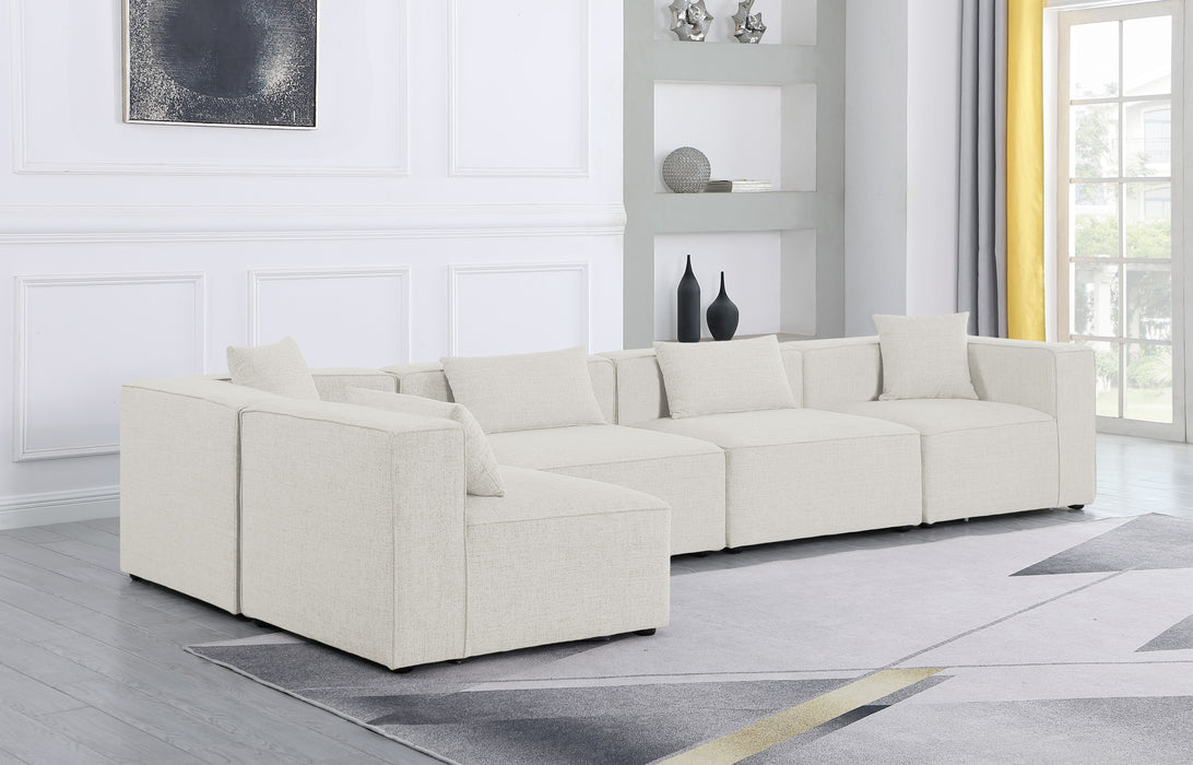 Cube - Linen 5 Piece Modular Sectional - Simple Home Plus