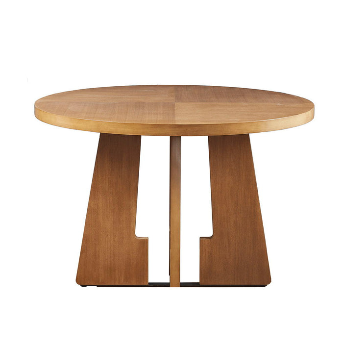 Kennedy - 44" Round Dining Table - Pecan - Simple Home Plus