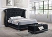 Barzini - Velvet Upholstered Tufted Storage Bench - Black - Simple Home Plus