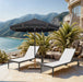 Amalfi - Aluminum Patio Umbrella - Light Brown Base / Black Pole - Simple Home Plus
