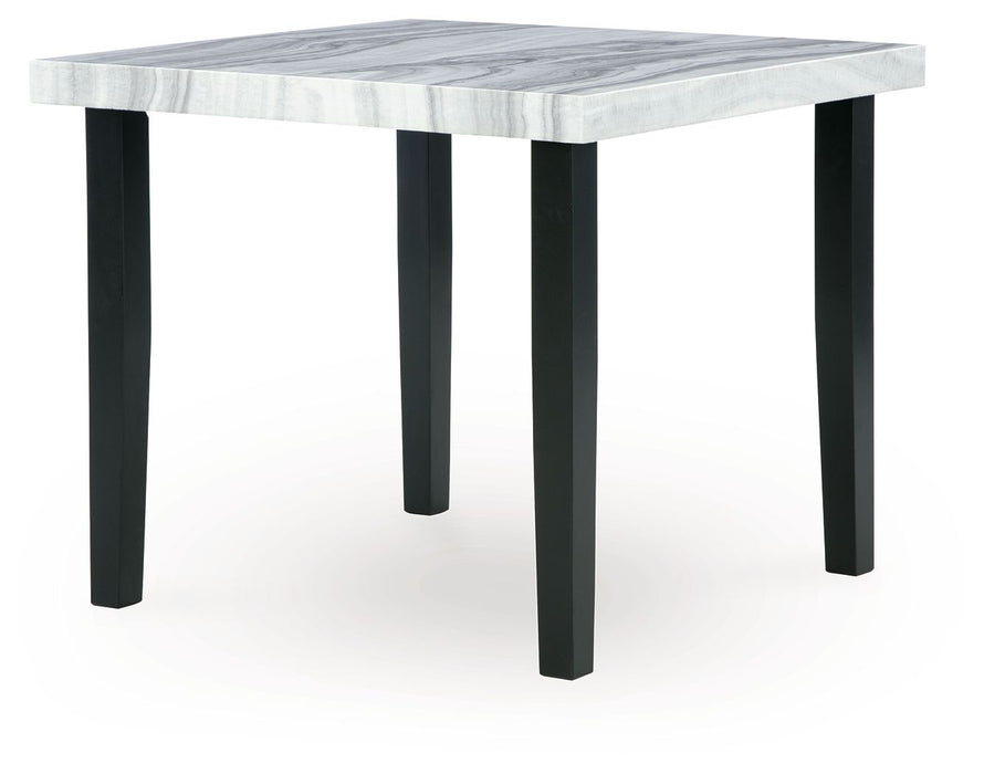 Mervannie - Square Dining Room Counter Table - Gray / Black - Simple Home Plus