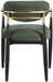 Riccio - Fabric Dining Arm Chair (Set of 2) - Black And Gold Frame - Simple Home Plus
