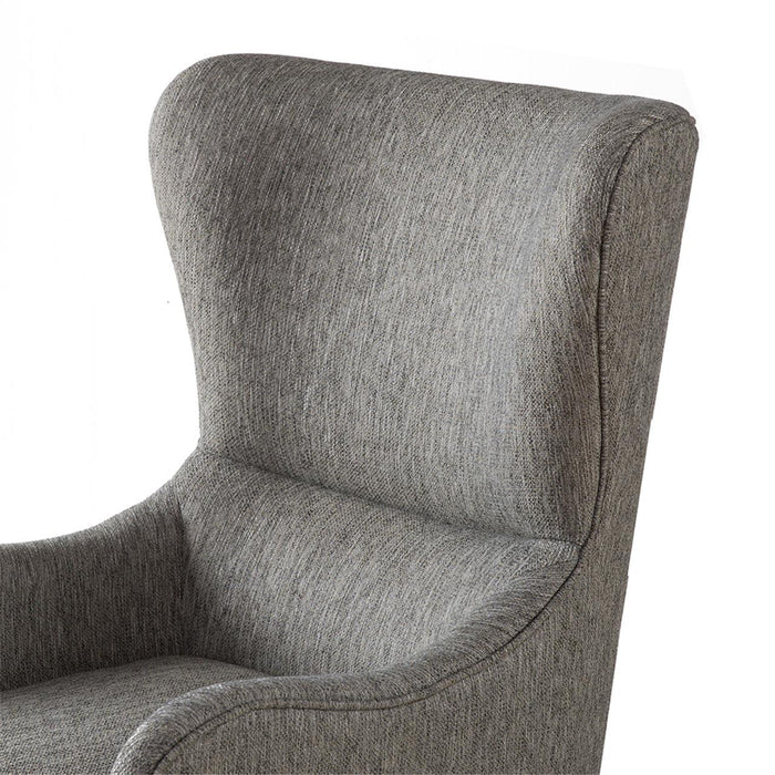 Arianna - Swoop Wing Chair - Gray - Simple Home Plus