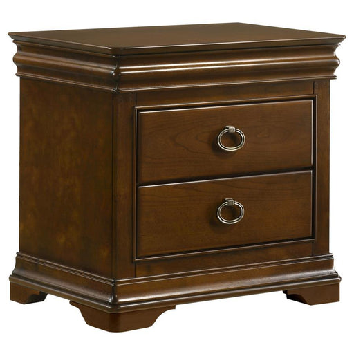 Garland - 3-Drawer Nightstand Bedside Table - Brown Cherry - Simple Home Plus