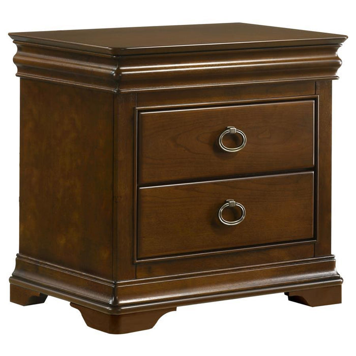 Garland - 3-Drawer Nightstand Bedside Table - Brown Cherry - Simple Home Plus