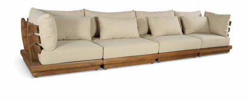 Mirella - 4 Piece Water Resistant Fabric Outdoor Patio Modular Sectional - Simple Home Plus