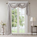 Irina - Diamond Sheer Embroidered Window Scarf - Gray - Simple Home Plus