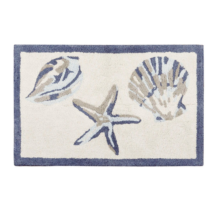 Bayside - 24" x 60" Tufted Bath Rug - Blue - Simple Home Plus