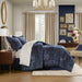 Gabrielle - Queen Comforter Set - Navy - Simple Home Plus