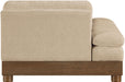 Turin - Chenille Fabric Upholstered Modular Arm Chair - Walnut Base - Simple Home Plus