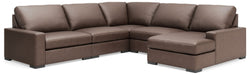 Calden - 6-Piece Sectional With RAF Corner Chaise - Chocolate - Simple Home Plus