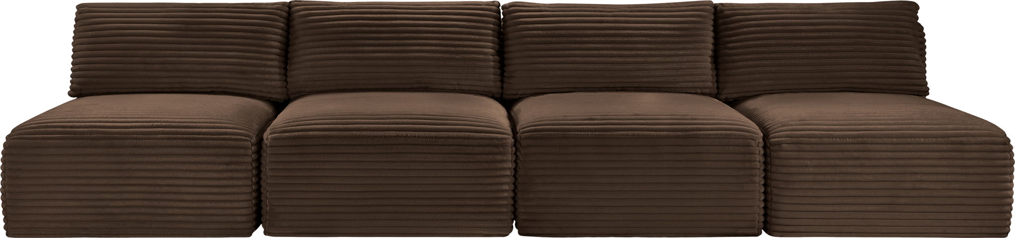 Shaggy - 4 Seat Modular Armless Sofa - Simple Home Plus