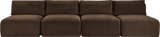 Shaggy - 4 Seat Modular Armless Sofa - Simple Home Plus