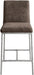 Reeves - Chenille Fabric Upholstered Counter Stool (Set of 2) - Silver Base - Simple Home Plus