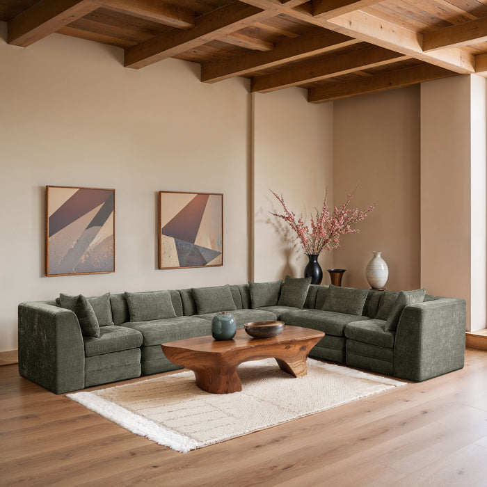 Stellar - 6 Piece Upholstered Modular Sectional - Simple Home Plus