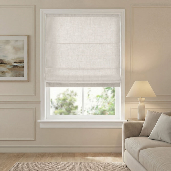 Mira - 35''x64" Cordless Roman Shade - White