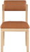 Roundhill - Faux Leather Dining Chair (Set of 2) - Natural Frame - Simple Home Plus