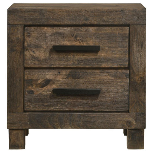 Woodmont - 2-Drawer Nightstand - Rustic Golden Brown - Simple Home Plus