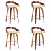 Sonia - 26" Counter Height Swivel Bar Stool - Walnut Wood - Simple Home Plus