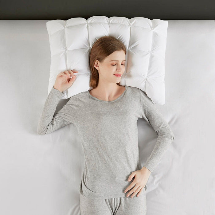 Stay Puffed - Overfilled Pillow Protector Single Piece - White - Simple Home Plus