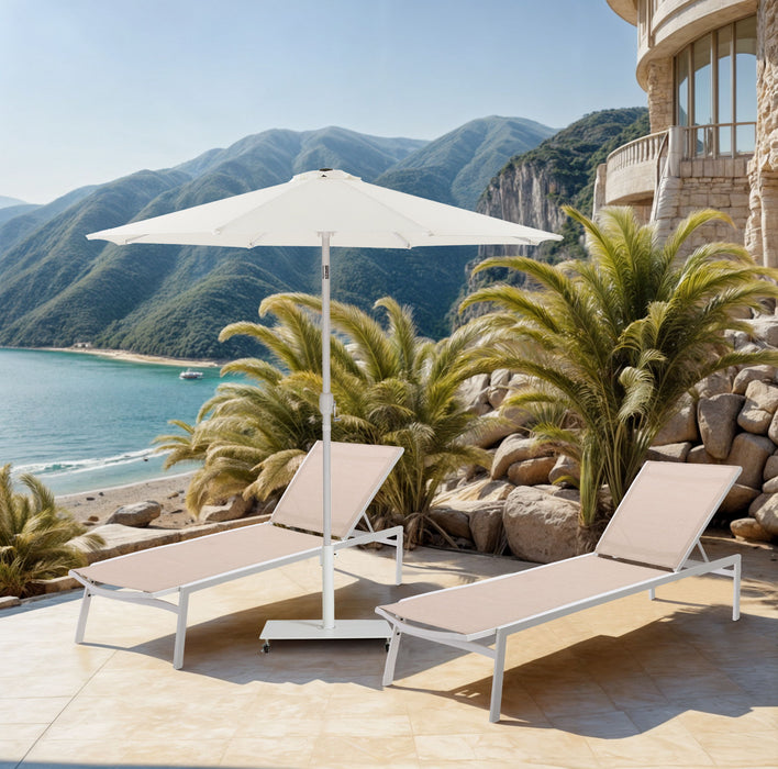 Fiji - Patio Umbrella With White Pole - Simple Home Plus