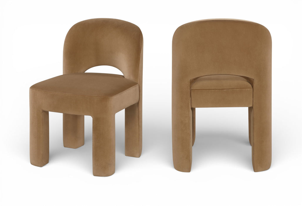 Celine - Velvet Performance Fabric Upholstered Dining Chair (Set of 2) - Simple Home Plus
