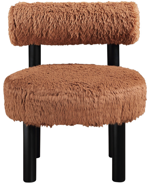 Ambre - Vegan Shearling Fabric Upholstered Accent Chair - Simple Home Plus