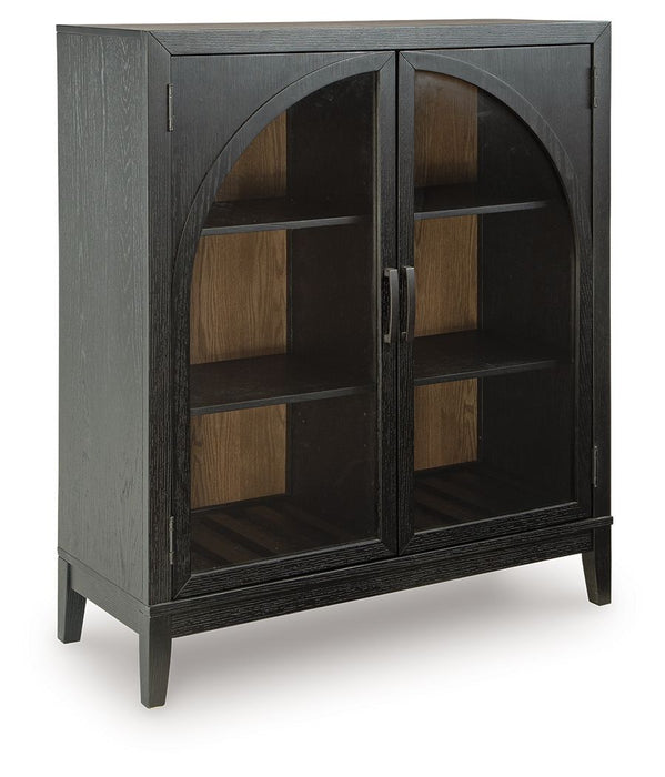 Armenleigh - Black / Brown - Bar Cabinet - Simple Home Plus